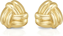 Load image into Gallery viewer, 14k Yellow Gold Double Knot Stud Earrings