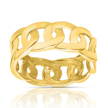 Load image into Gallery viewer, 10k Yellow Gold Cuban Women's Ring