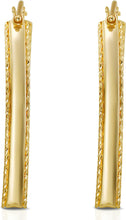 Load image into Gallery viewer, 14k Yellow Gold Textured Marquise Hoop Earrings