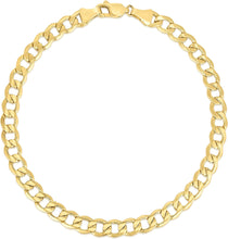 Load image into Gallery viewer, 10k Yellow Gold 6.5mm Hollow Cuban Curb Link Bracelet or Anklet