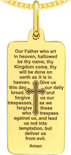Load image into Gallery viewer, Italian 14k Yellow Gold 26mm Our Father Prayer Religious Charm Pendant with Optional Chain Necklace, 20 Inch