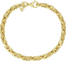 Load image into Gallery viewer, Italian 14k Yellow Gold 5mm Byzantine Link Bracelet, 8 Inch