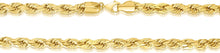 Load image into Gallery viewer, 10k Yellow Gold 10mm Diamond Cut Hollow Rope Chain Necklace
