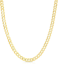 Load image into Gallery viewer, 14k Yellow Gold 5.7mm Solid Curb Cuban Chain Necklace