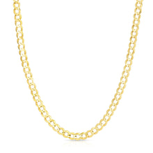 Load image into Gallery viewer, 10k Yellow Gold 6mm Solid Curb Cuban Chain Necklace