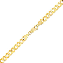 Load image into Gallery viewer, 10k Yellow Gold 4mm Solid Curb Cuban Chain Necklace, 16", 18", 20", 22", 24", 26" or 30 Inch