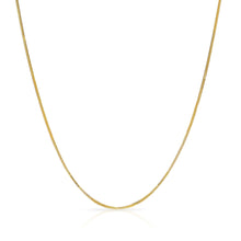 Load image into Gallery viewer, 14k Yellow Gold or White Gold 0.9mm Foxtail Chain Necklace