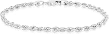Load image into Gallery viewer, 14k White Gold 2.5mm Solid Rope Chain Bracelet