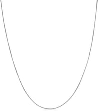 Load image into Gallery viewer, 14k Yellow Gold or White Gold or Rose Gold 0.45mm Solid Box Chain Link Necklace