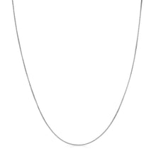 Load image into Gallery viewer, 14k Yellow Gold or White Gold 0.7mm Single Extendable Solid Box Chain Adjustable Necklace, 16" - 18 Inch