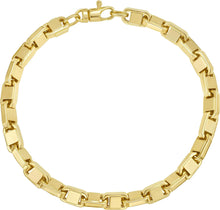 Load image into Gallery viewer, Italian 14k Yellow Gold Alternating Mariner Link Bracelet, 8.25 Inch