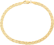 Load image into Gallery viewer, 10k Yellow Gold 2.3mm Solid Anchor Mariner Mirror Chain Anklet, 10 Inch