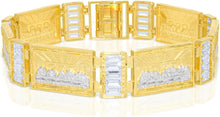 Load image into Gallery viewer, 10k Yellow Gold Last Supper CZ Bracelet, 8.5 Inch