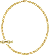 Load image into Gallery viewer, Italian 14k Yellow Gold 5mm Thick Duplex Link Chain Necklace, 20 Inch or 22 Inch