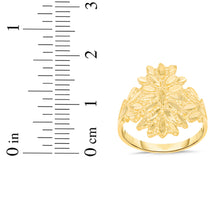 Load image into Gallery viewer, 10k Yellow Gold 18.5mm Floral Burst Ring