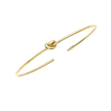 Load image into Gallery viewer, 14k Yellow Gold 5.5mm Love Knot Bangle Bracelet, 7 Inch