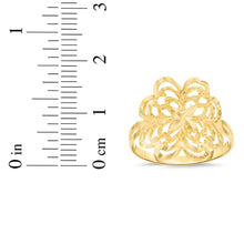 Load image into Gallery viewer, 10k Yellow Gold 17mm Flower Openwork Filigree Ring
