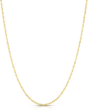 Load image into Gallery viewer, 14k Yellow Gold .8mm or 1.1mm or 1.3mm or 1.8mm Singapore Chain Necklace
