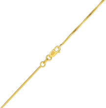 Load image into Gallery viewer, 14k Yellow Gold or White Gold or Rose Gold 0.45mm Solid Box Chain Link Necklace