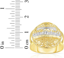 Load image into Gallery viewer, 10k Yellow Gold and White Gold Round Last Supper Double Band Ring