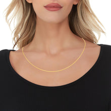 Load image into Gallery viewer, 14k Yellow Gold or White Gold 0.9mm Foxtail Chain Necklace
