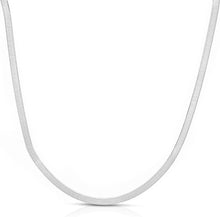 Load image into Gallery viewer, 14k White Gold 3mm Solid Herringbone Chain Necklace