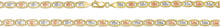 Load image into Gallery viewer, 10k Tri-Color Gold 5mm Valentino Link Chain Bracelet or Anklet