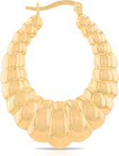 Load image into Gallery viewer, 10k Yellow Gold Shrimp Hoop Earrings