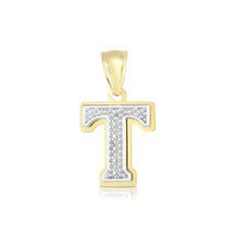 Load image into Gallery viewer, 10k Yellow Gold and White Gold 15mm 3D Alphabet Initial A Pendant