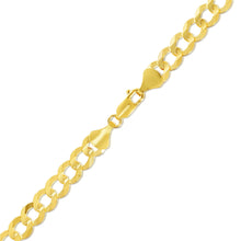 Load image into Gallery viewer, 10k Yellow Gold 7mm Solid Curb Cuban Chain Necklace