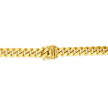 Load image into Gallery viewer, 10k Yellow Gold 7mm Solid Miami Cuban Chain Link Necklace