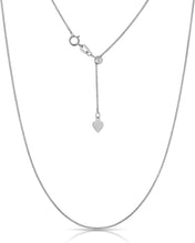 Load image into Gallery viewer, 14k Yellow Gold or White Gold or Rose Gold 1mm Wheat Adjustable Chain Necklace