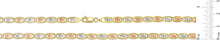 Load image into Gallery viewer, 10k Tri-Color Gold 5mm Valentino Link Chain Necklace