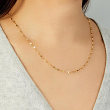 Load image into Gallery viewer, Italian 14k Yellow Gold Mini or Large Infinity Link Chain Necklace, 18 Inch