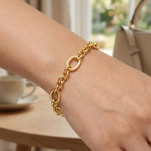 Load image into Gallery viewer, 14k Yellow Gold 7.5mm Large & 3.8mm Small Oval Link Bracelet, 7.25 Inch