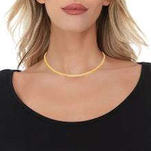 Load image into Gallery viewer, 14k White Gold 3mm Classic Omega Chain Necklace, 16 Inch or 18 Inch