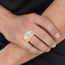 Load image into Gallery viewer, 10k Yellow Gold and White Gold Last Supper CZ Ring