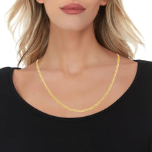 Load image into Gallery viewer, 10k Yellow Gold 3.2mm Solid Clasic Figaro Necklace