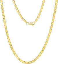 Load image into Gallery viewer, 14k Yellow Gold 3.2mm Solid Heart Charm Chain Necklace 18 Inch