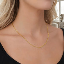 Load image into Gallery viewer, 14k Yellow Gold or White Gold 2.5mm Solid Figaro Chain Necklace