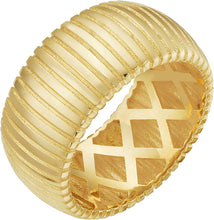 Load image into Gallery viewer, Italian 14k Yellow Gold 9.9mm Thick Tubogas Ring, Sizes 6 - 7