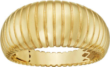 Load image into Gallery viewer, Italian 14k Yellow Gold 9.6mm Graduated Tubogas Ring, Sizes 6 - 7