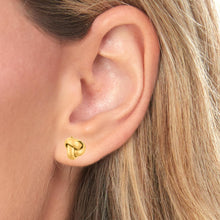 Load image into Gallery viewer, 10k Yellow Gold 9mm Knot Stud Earrings