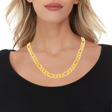 Load image into Gallery viewer, 10k Yellow Gold 11mm Solid Clasic Figaro Necklace