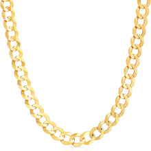 Load image into Gallery viewer, 14k Yellow Gold 12mm Solid Curb Cuban Chain Necklace