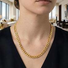 Load image into Gallery viewer, 14k Yellow Gold 6.5mm, 8mm or 9.5mm Lite Squared Miami Cuban Chain Necklace, 22 Inch