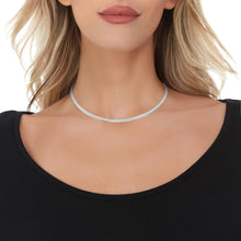 Load image into Gallery viewer, 14k White Gold 4mm Classic Omega Chain Necklace, 16 Inch or 18 Inch