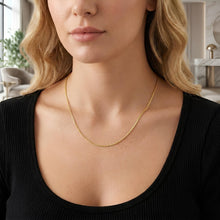 Load image into Gallery viewer, 14k Yellow Gold 1.3mm Popcorn Chain Necklace
