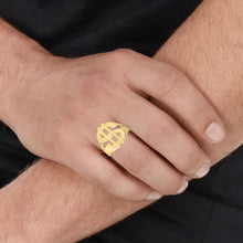 Load image into Gallery viewer, 10k Yellow Gold Dollar Sign Nugget Ring