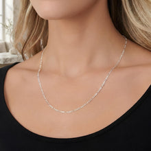 Load image into Gallery viewer, 14k Yellow Gold or White Gold 2.5mm Solid Figaro Chain Necklace